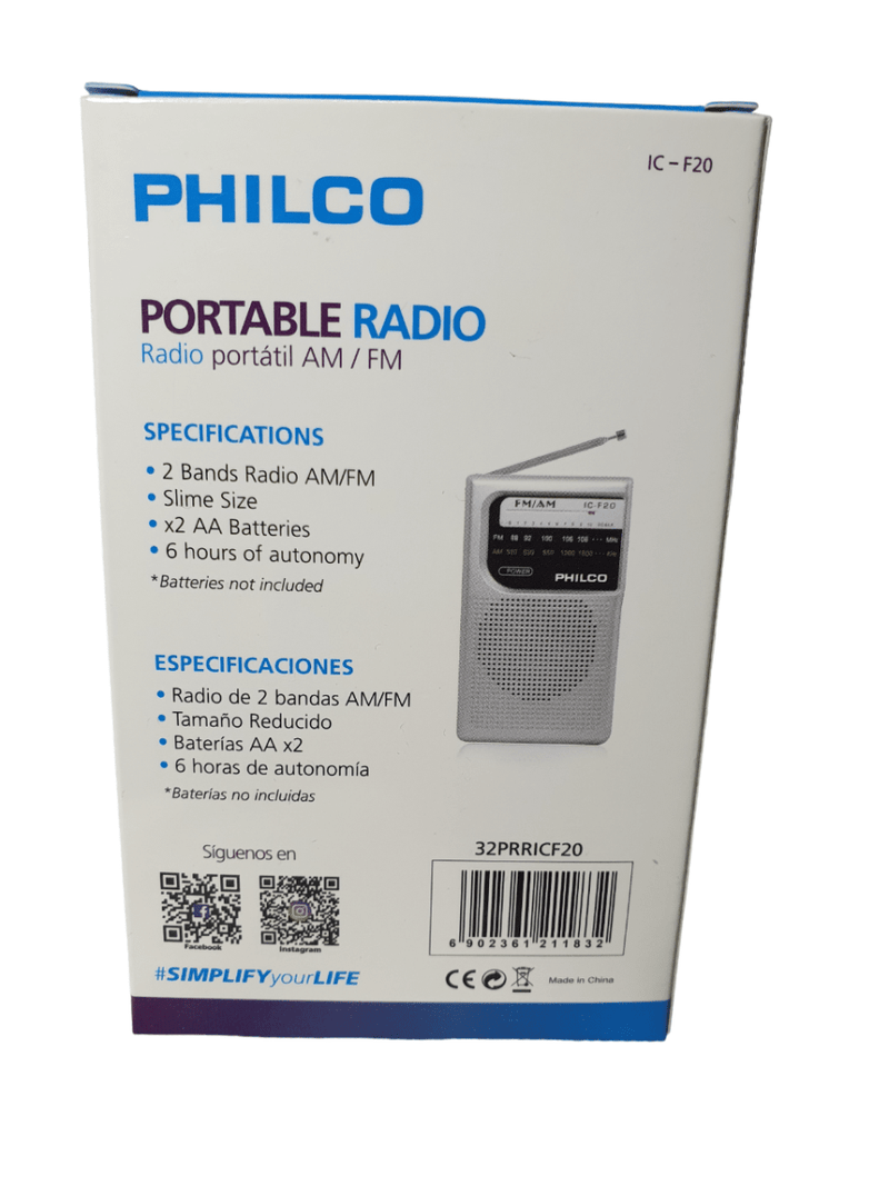 RADIO PORTATIL PHILCO PRRICF20