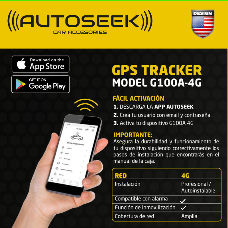 GPS AUTOSEEK G1004G+INST